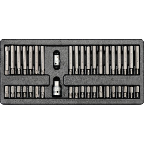 PUNTE PER CACCIAVITE CON INSERTO PER CASSETTO (40 PEZZI) - YT-5538