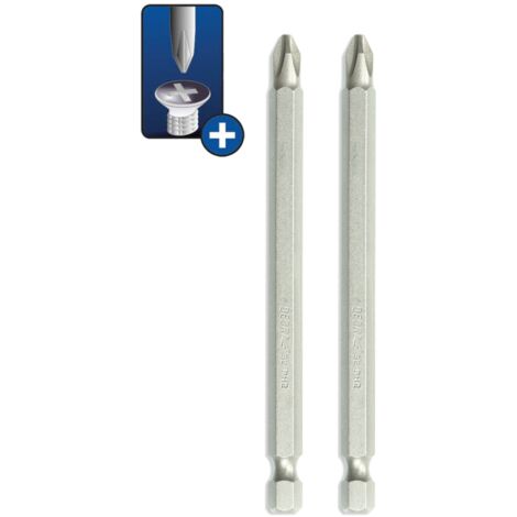 Punte per cacciavite Dedra ph2x100mm Phillips acciaio S2 2 pezzi