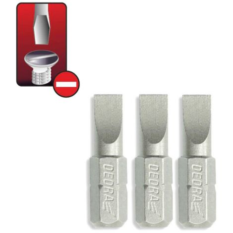 Punte per cacciavite Dedra sl6.5 25 mm confezione da 3