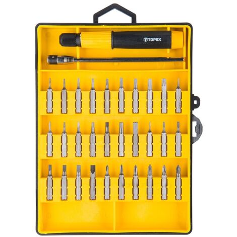 Punte per cacciavite di precisione con supporto, set da 32