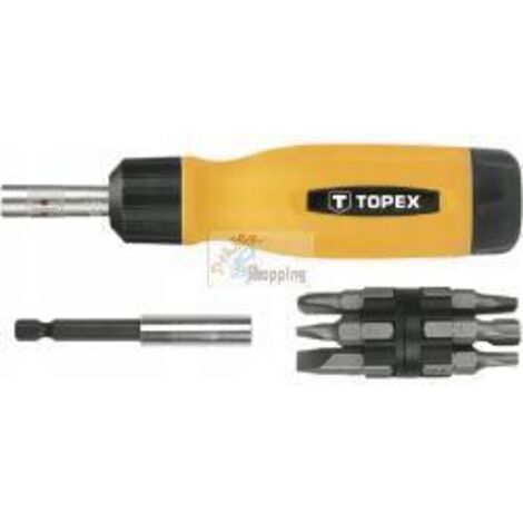 Punte per cacciavite Topex 39d518 acciaio cromo vanadio 14 pezzi