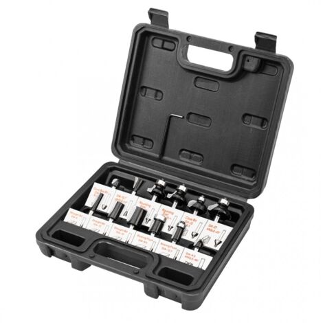 PUNTE PER FRESATRICE IN METALLO AL CARBONIO 6MM 12 PZ