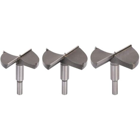 Punte per legno, 3 pezzi (65/70/80 mm) Fresa per legno in carburo, Installazione di porte sferiche in legno, cassetti, compensato, Aiuta a realizzare rapidamente fori puliti a fondo piatto nel legno