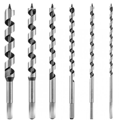 Punte per legno a spirale da 230 mm, set da 6