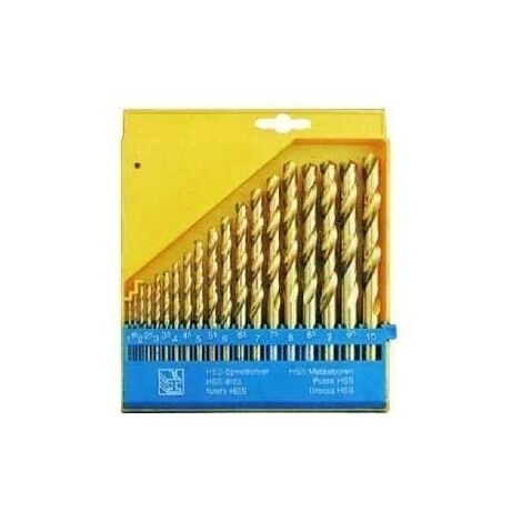 Punte per metallo HSS - TIN 19 pezzi