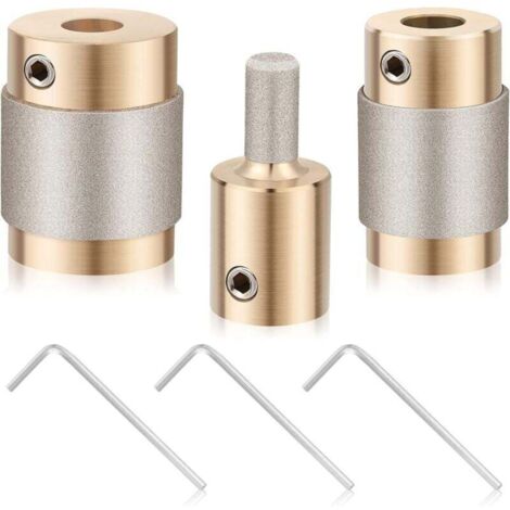 Punte per smerigliatrice diamantata per vetro, 3 misure (1 pollice, 3/4 pollice, 1/4 pollice) per utensili per vetrate colorate