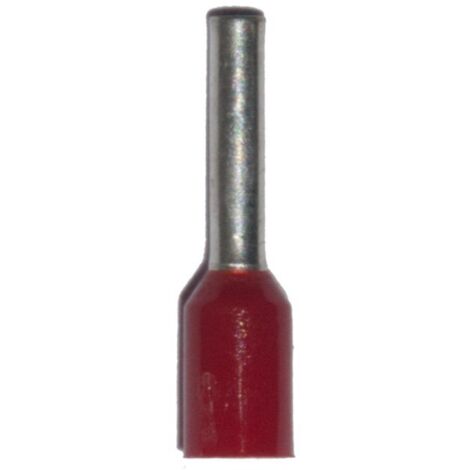 Puntera aislada 01,00 mm², roja, 100 uds