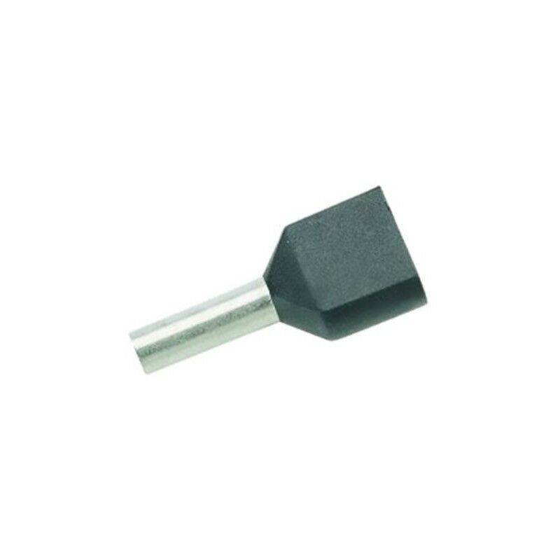 

Puntera Hueca TWIN PreAislados Negro para 2 Cables 1,5 mmq Paquete de 1000 pz