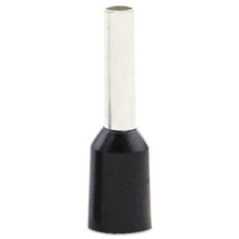 Punteras aisladas sección 1,5mm Negra 50 uds