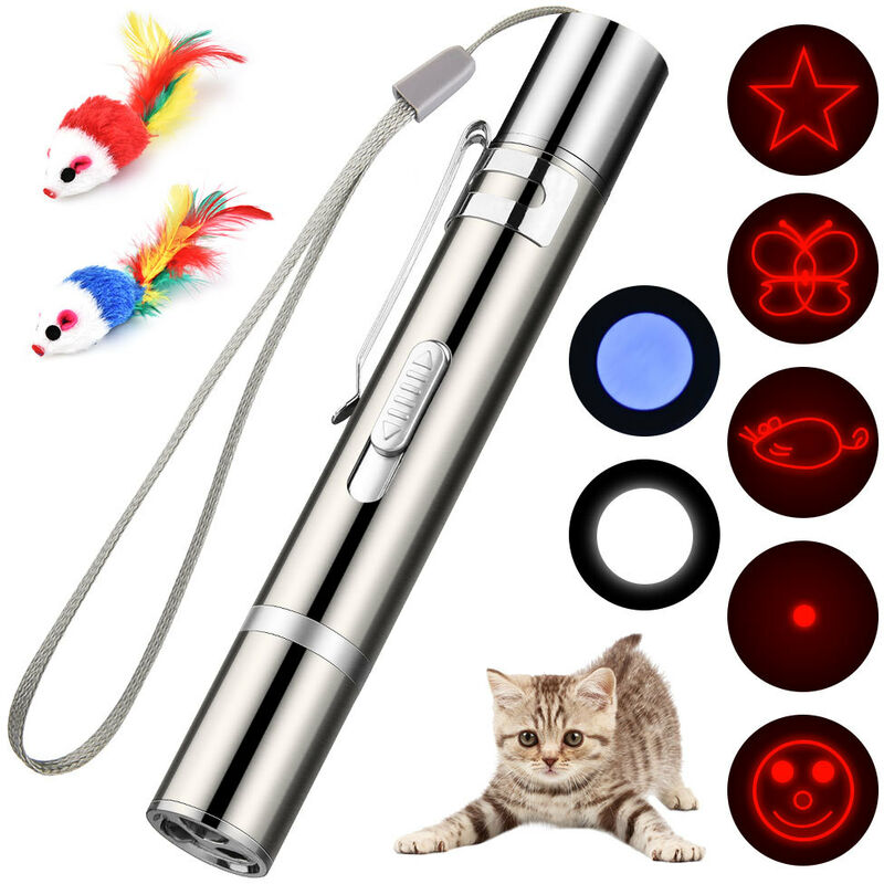 

Thsinde - Puntero LED recargable USB Gatos Juguetes para perros Puntero de luz LED para mascotas