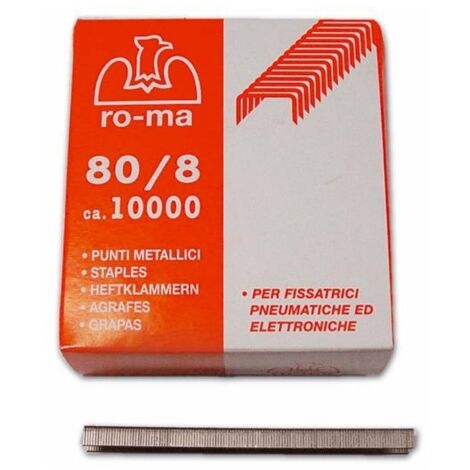 Punti 14 mm per Fissatrice Pneumatica Mk80 Mek80 e Rapid PS12-80 10000 pz