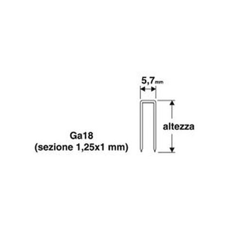 Punti 5.7 X 16 mm 1000 Pezzi