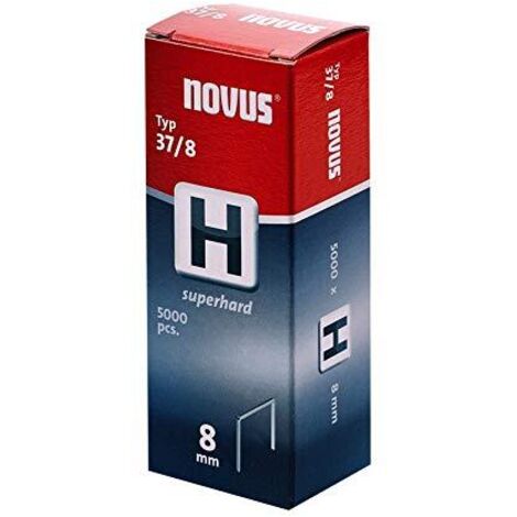 Punti metallici Novus h 37 10 6 mm zincati super resistenti