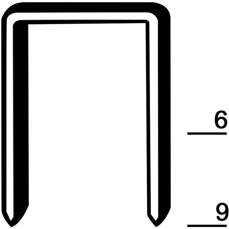 Image of PF06CNK Punti metallici tipo pf 8000 pz. Dimensioni (l x l) 6 mm x 10.55 mm - Prebena