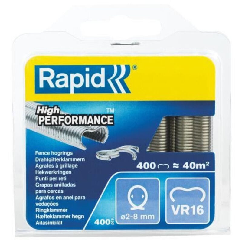 Graffette per recinzione VR16 Rapid Galvanizzate 400 pz