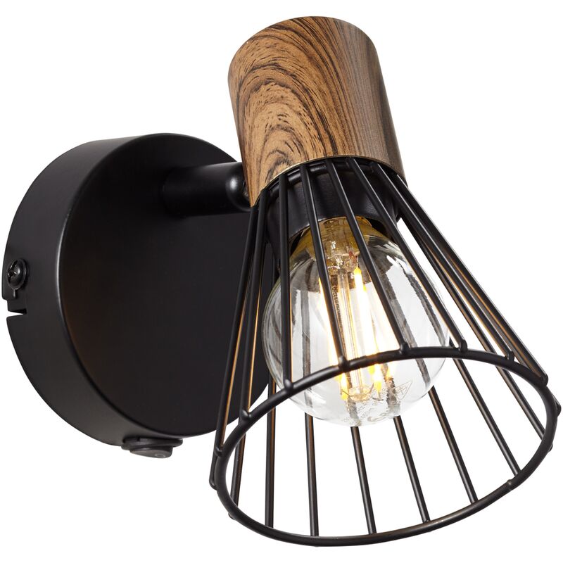 

Brilliant - Brillante punto Manama Zwart E14 - Bois foncé et noir mat