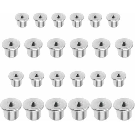 Punto de centrado de madera, 24 marcadores de espiga para centrado de espigas, para espigas guía y carpintería (6 mm, 8 mm, 10 mm, 12 mm)