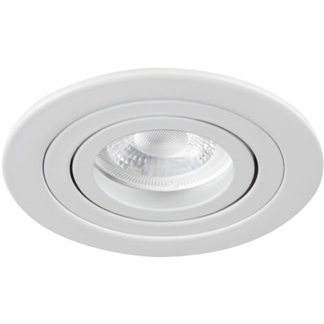 Punto de techo incorporado – aluminio blanco mate – Ø92mm – orientable 30°