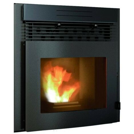 Punto Fuoco – Insert cheminée à pellets 11 kW ALESSIO – Dimensions 59x70x62 cm – Rendement 85% – Installation professionnelle recommandée