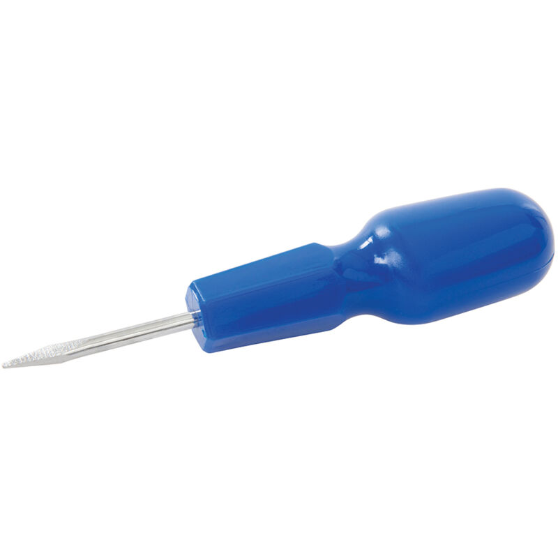 Ca�a de acero templado con hoja de extremo biselado - 40mm