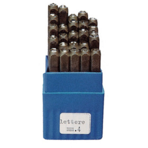 PUNZONI IN ACCIAIO SERIE 25 LETTERE 8X75 MM- 1,0 pz