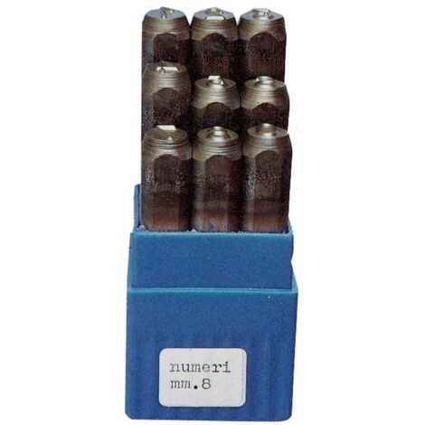 Punzoni In Acciaio Serie 9 Numeri 4X60 Mm