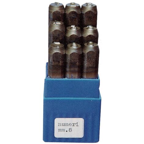 Punzoni In Acciaio Serie 9 Numeri 6X67 Mm