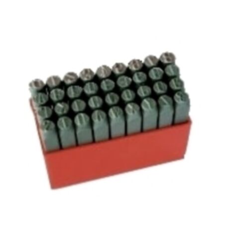 Punzoni/Numeratori lettere e numeri + simbolo & 36 pezzi 3mm