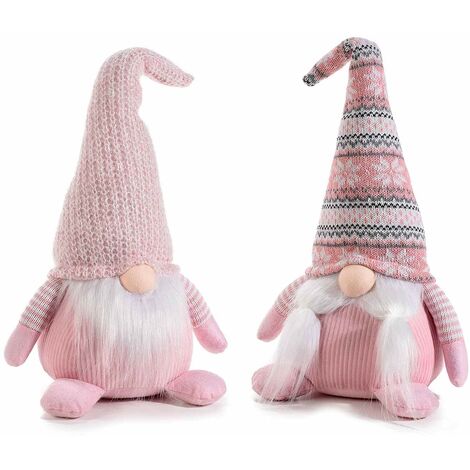 Pupazzi Natalizi Babbo e Mamma Natale in Stoffa Imbottita Decorazione Natalizia per Casa , Negozi e Vetrine Set da 2 Pupazzi Idea Regalo