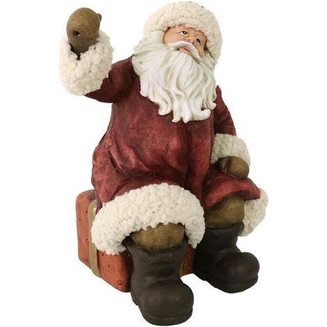 Pupazzo Babbo Natale in Resina rosso cm 24,5x20,5xh32,5