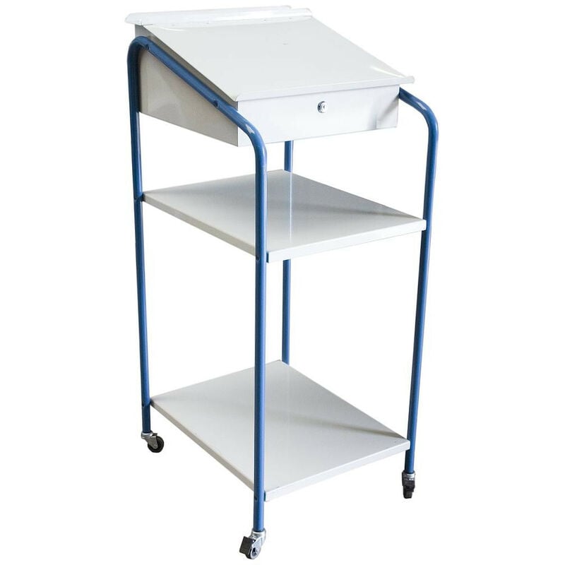 Echafaudages Stéphanois - Fimm - Pupitre d'atelier mobile 2 plateaux 4 roulettes Diam 50 mm