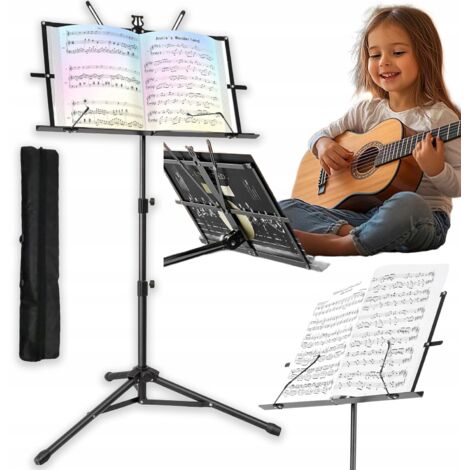 BEDEE Pupitre pliable à hauteur réglable ajouré + housse