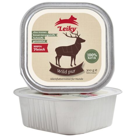 Pur venaison pour chiens 300 g Aliment monoprotéiné facile à digérer Leiky