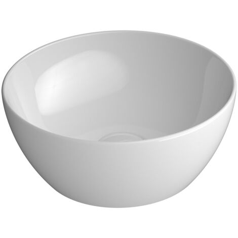 PURA comptoir lavabo en céramique, dia 32cm, blanc ExtraGlaze