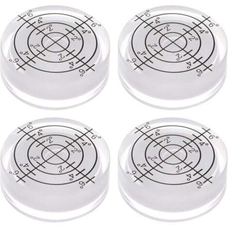 Purchasing Map Lot de 4 niveaux à bulle ronds 32 x 7 mm, mini marqueurs de niveau Bullseye ronds pour nivellement d'appareil photo, trépied, télescope, atelier, plateau tournant, blanc