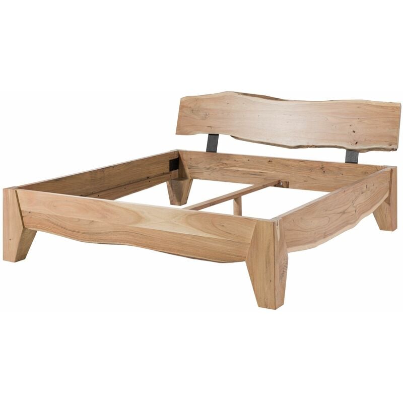 Lit double 212x224 Acacia laqué Bois naturel PURE ACACIA #313 - naturel