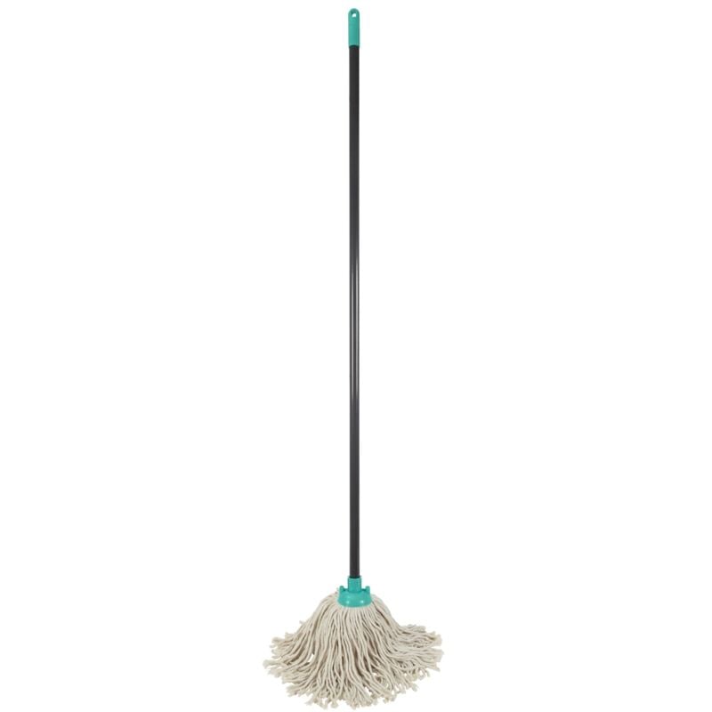 JVL - Pure Cotton Traditional String Floor Mop, Turquoise