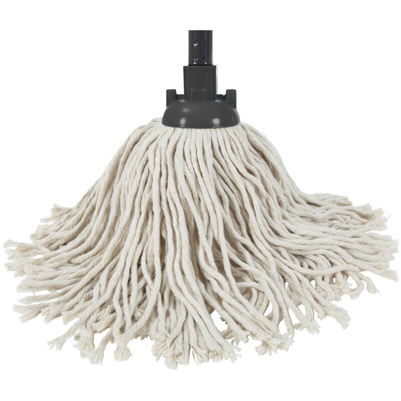 JVL Pure Cotton Traditional String Floor Mop, Grey - 20-035GY