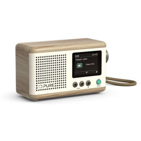 Pure DAB+ Radio Classic Mini Portatile Digitale Crema, Legno