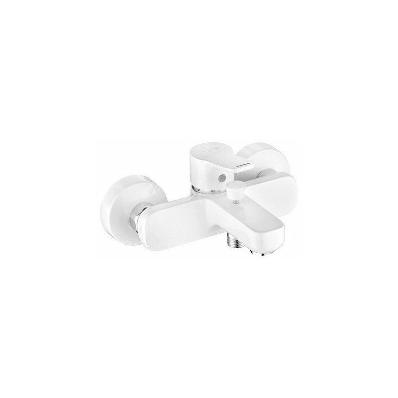 

Pure & easy con mezclador de baño-ducha blanco / cromado