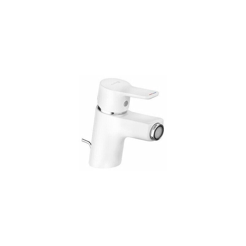 

Pure & easy con tirador de bidé con vaciador cromado / blanco metálico