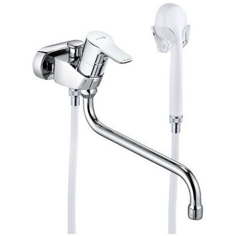 Pure & easy con vasca-doccia e doccetta da 45 mm per montaggio a parete