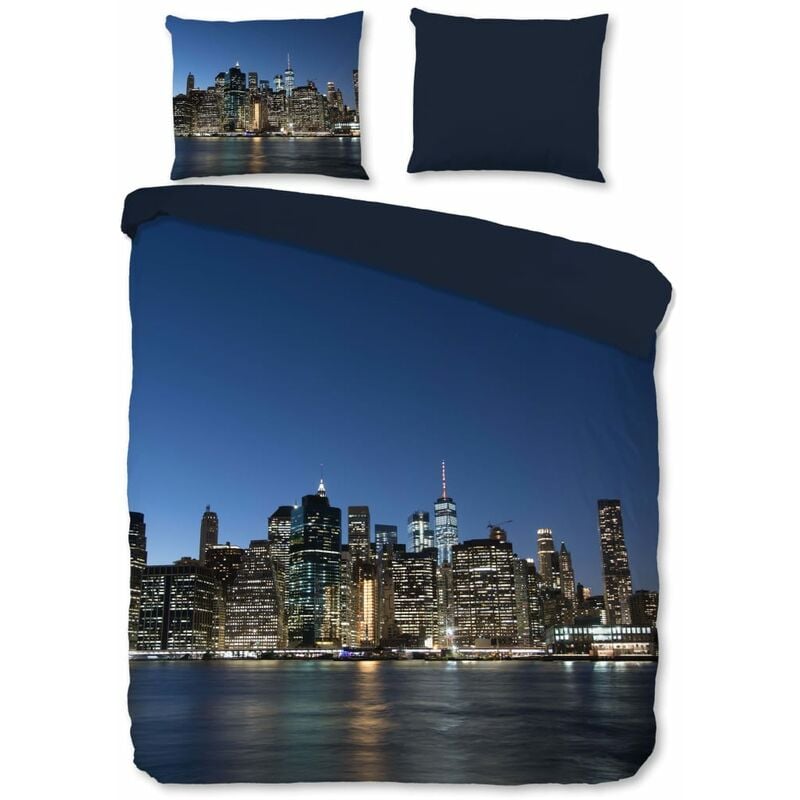 

Funda de edredón NY CITY 200x200/220 cm - Azul - Pure