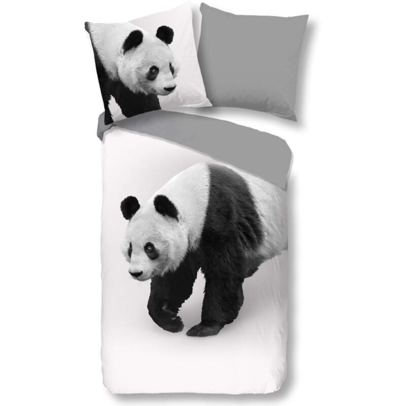 

Funda de edredón PANDA 140x200/220 cm - Gris - Pure
