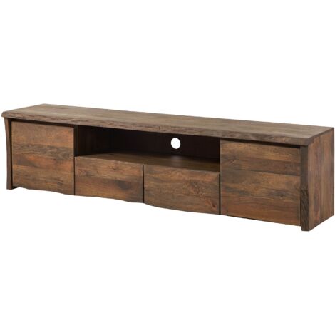 PURE MANGO 221 Mobile TV in legno di mango - oliato / marrone 200x45x50