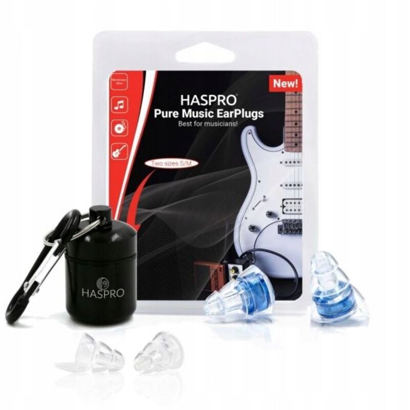 Pure Music Blue Wiederverwendbare Ohrstöpsel Haspro 4 Stück