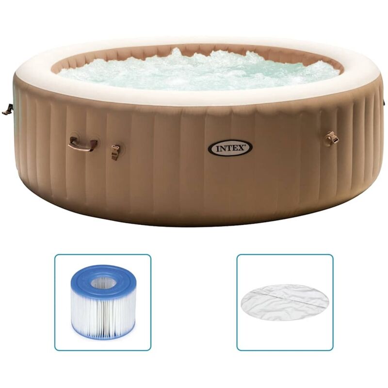 Intex - Baignoire de massage à bulles ronde PureSpa 216x71cm 6 personnes