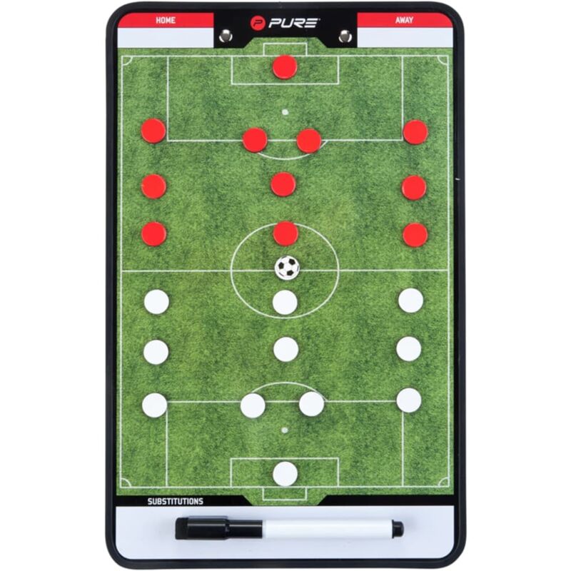

Pure2Improve Pizarra de entrenador fútbol 2 caras 35x22 cm P2I100680 - Verde