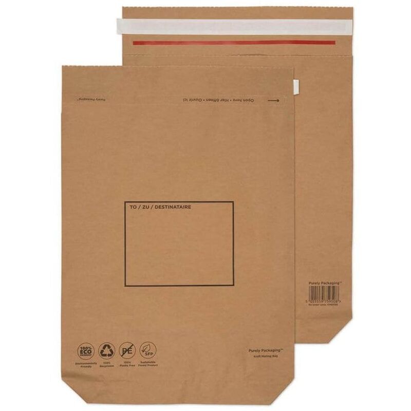Blake - Puely Packaging Mailing Bag 480x380mm Peel and Seal 110gsm Kaft Natu - Brown