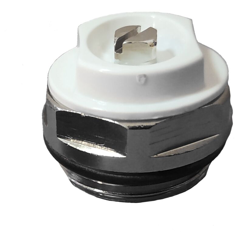 

Válvula de purga de aire manual para radiadores, direccional, 1/2 pulgada Blanca